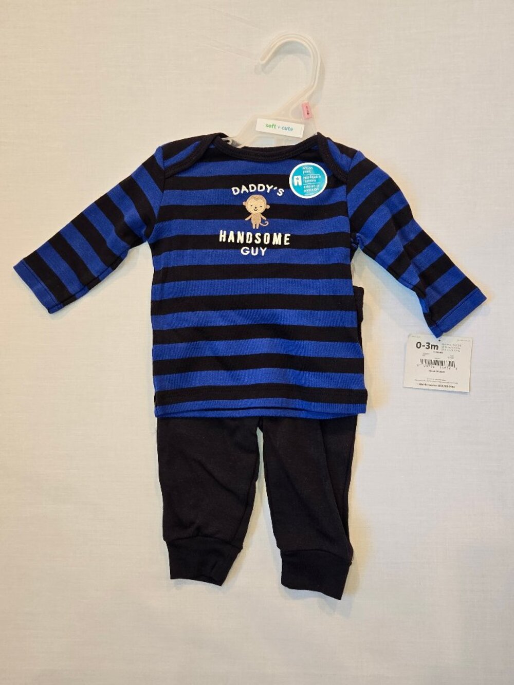 NWT Child of Mine Daddy’s Handsome Guy 3-Piece Baby Set 0-3M